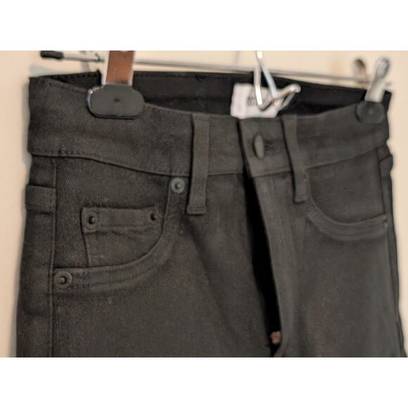 NWOT Pistola Aline High Rise Skinny Black Coated Jeans Night Sky 26 Moto Grunge - Picture 4 of 10